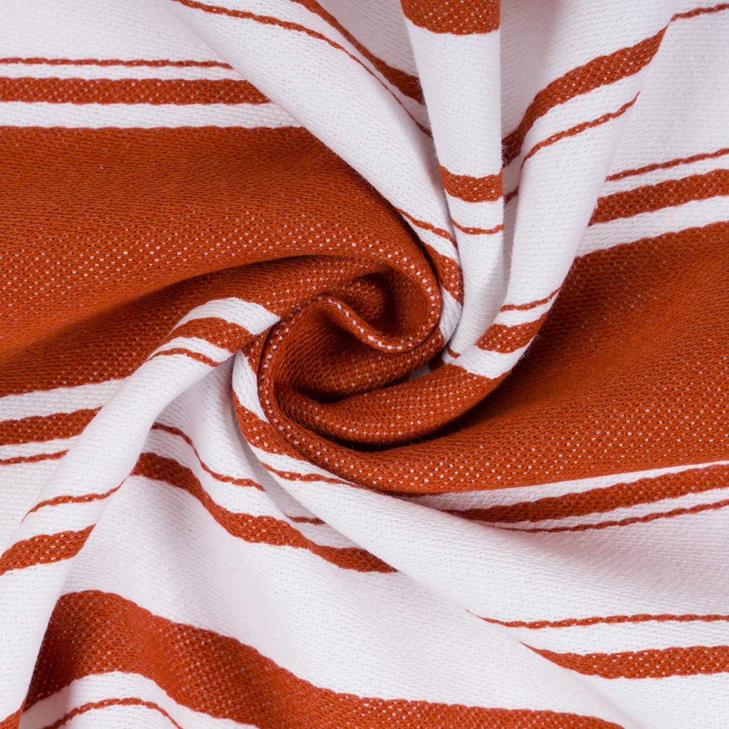 Colour Striped Tea Towel - Terracotta