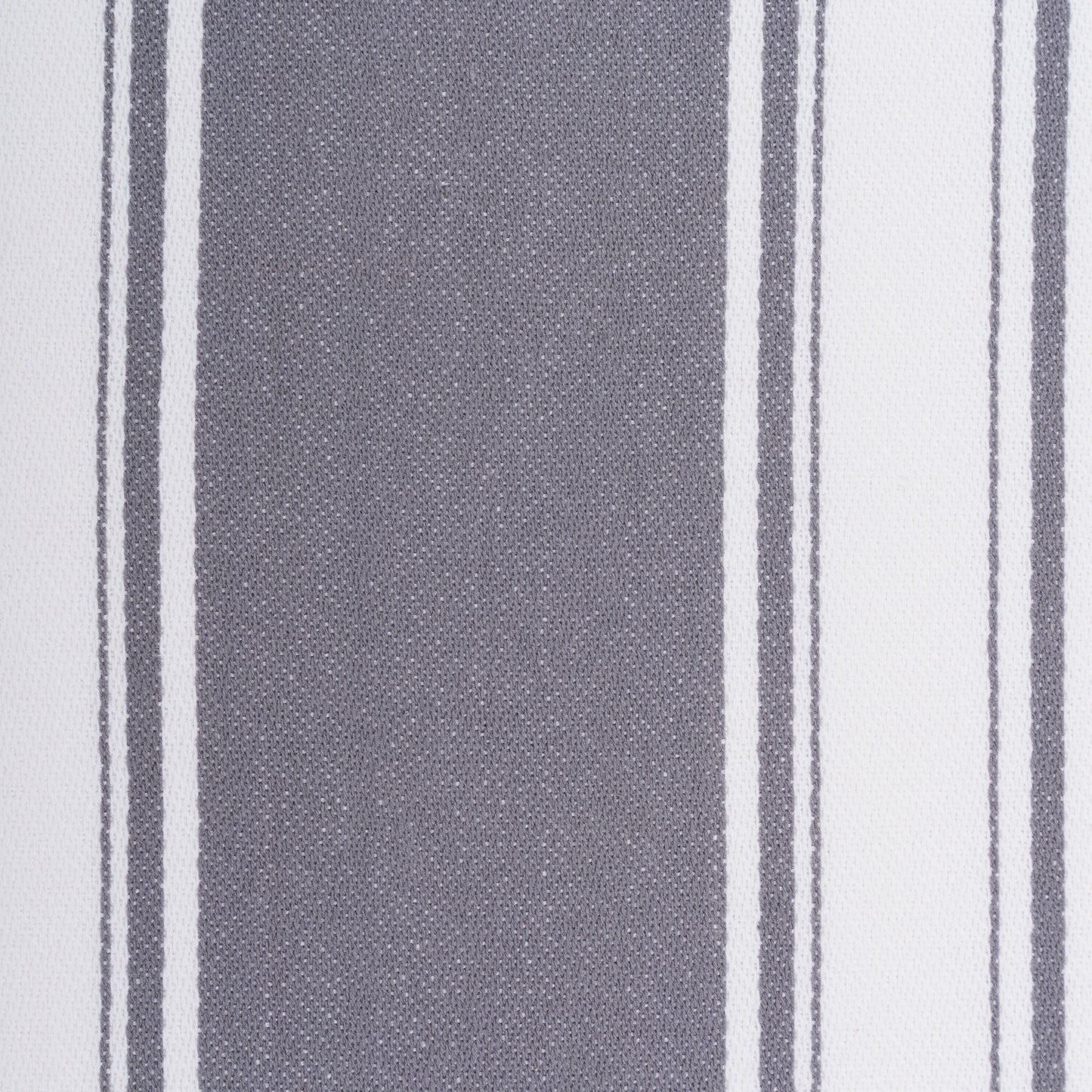 Striped Cotton Tea Towel - Slate Grey