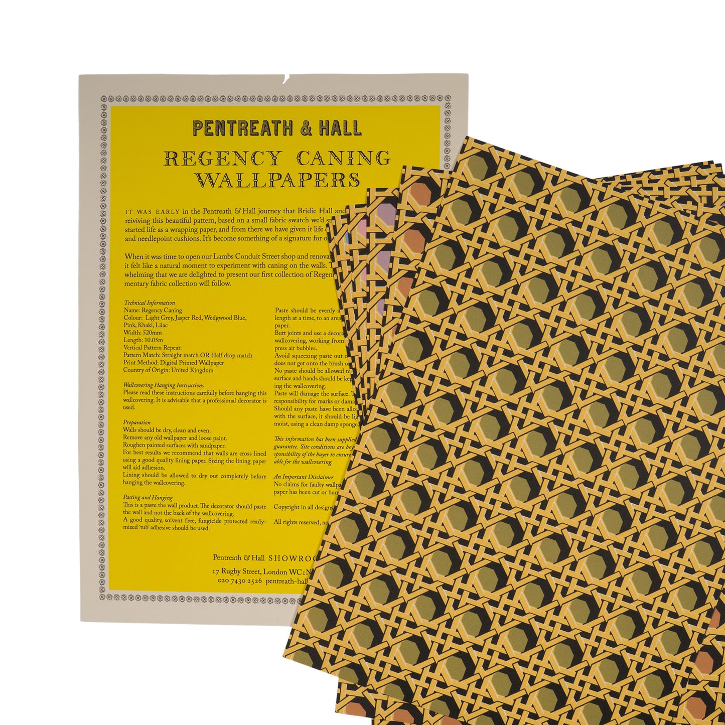 Regency Caning Wallpaper - Sample Pack