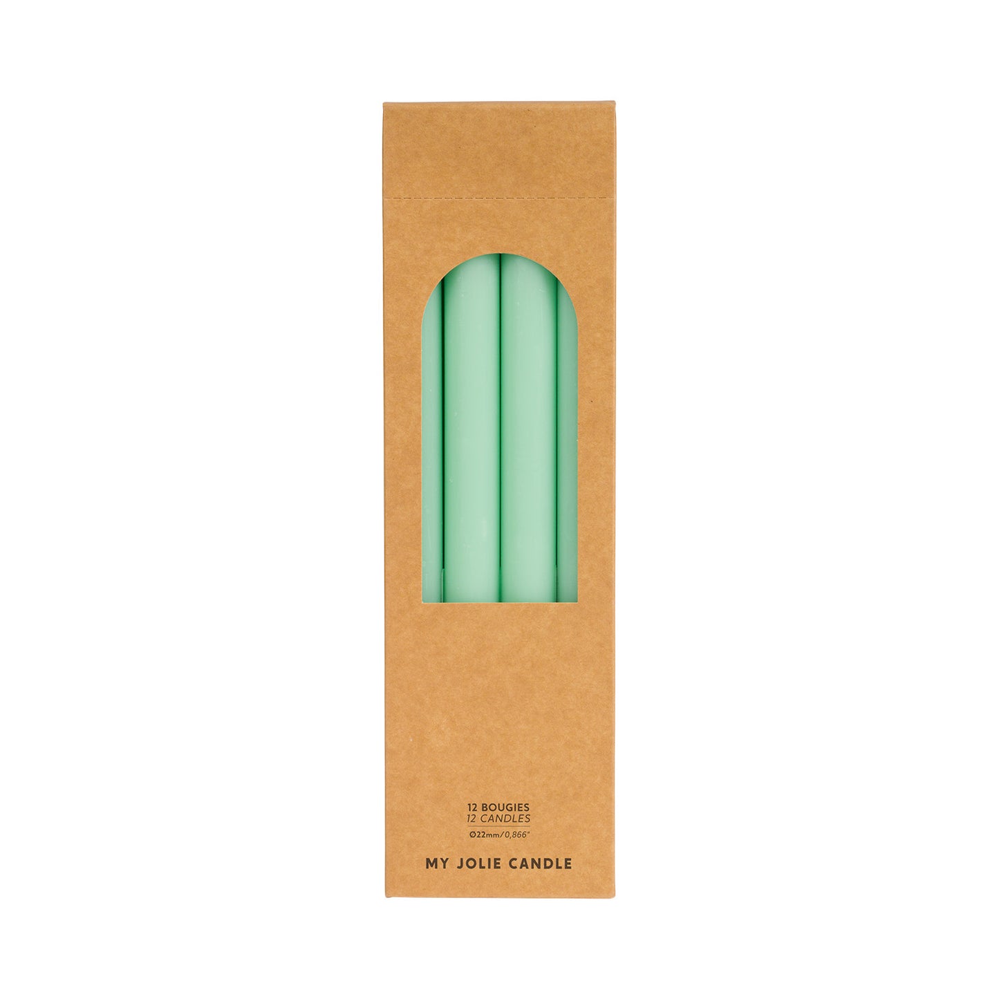 Vert Pastel Dinner Candle - pack of 12