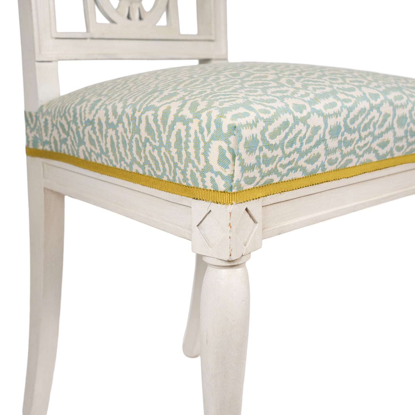 Set of 6 1920's French Painted Dining Chairs