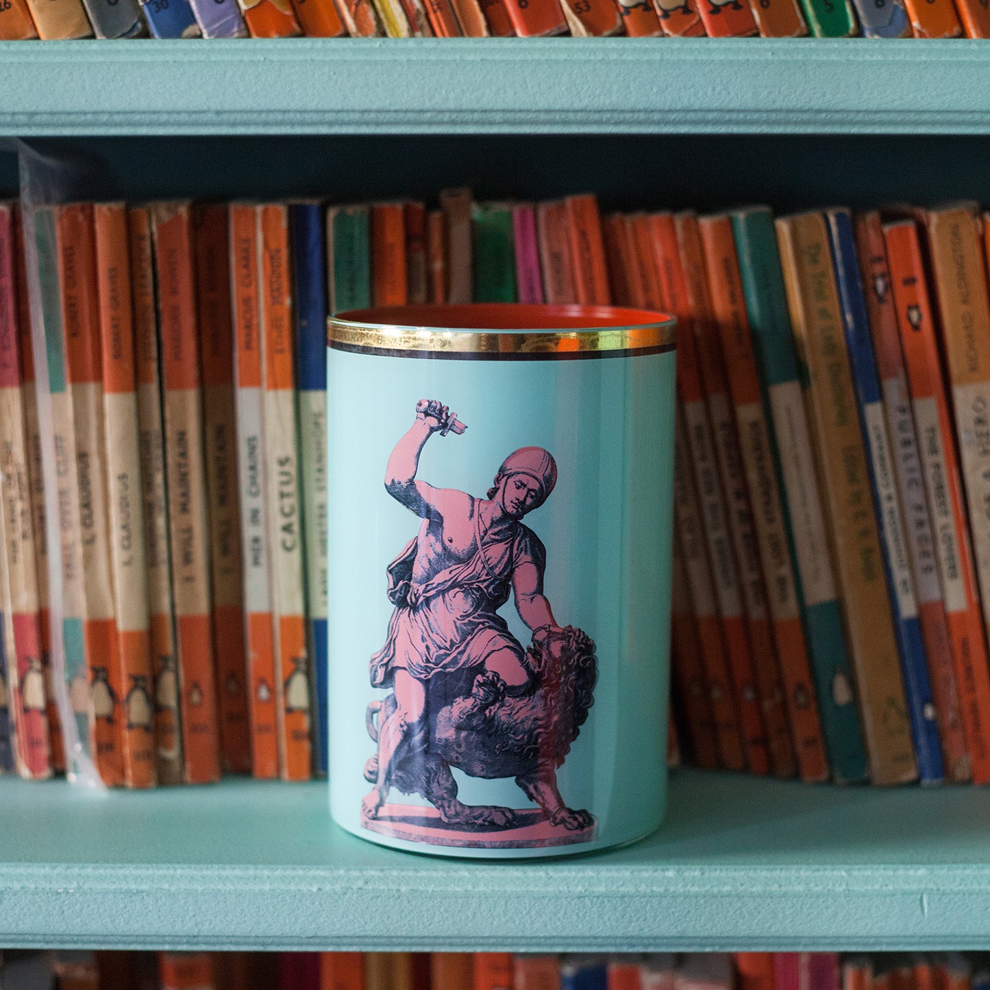 Roman Soldier & Lion Brush Pot - 1st colour edition