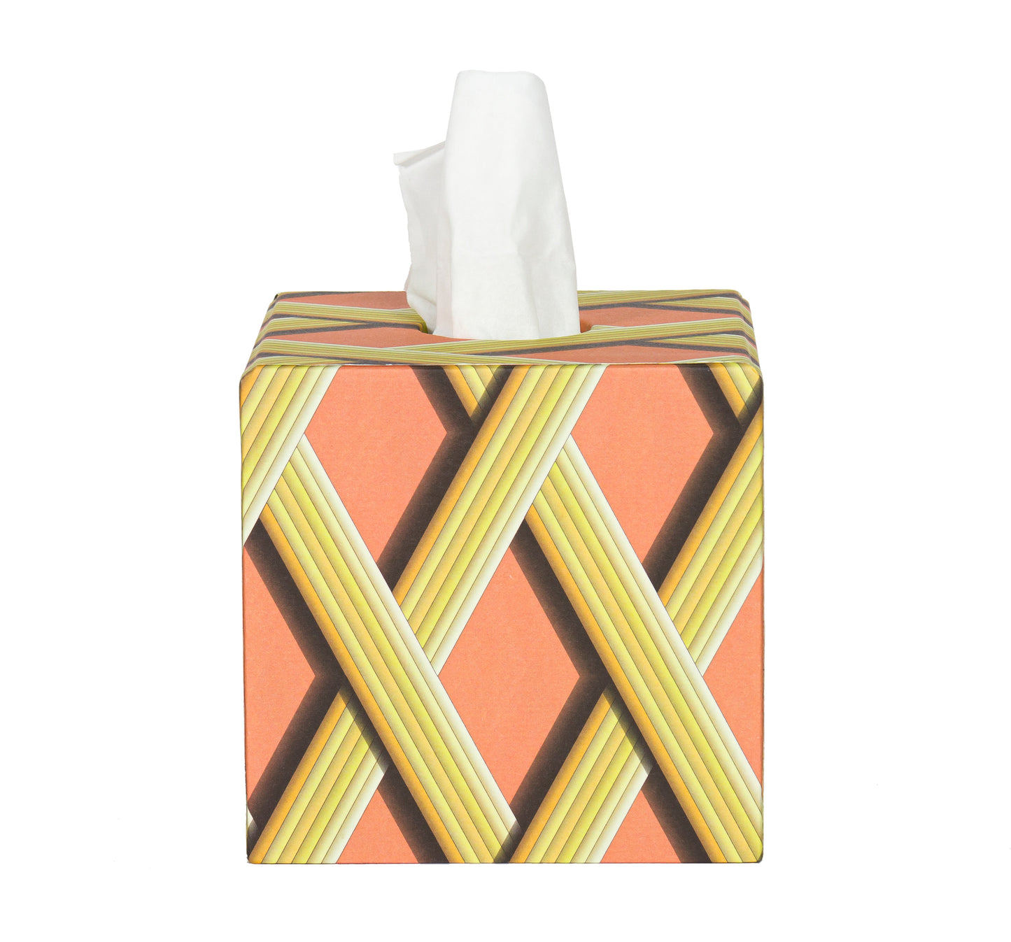 Tissue Box - Apricot Trellis Work