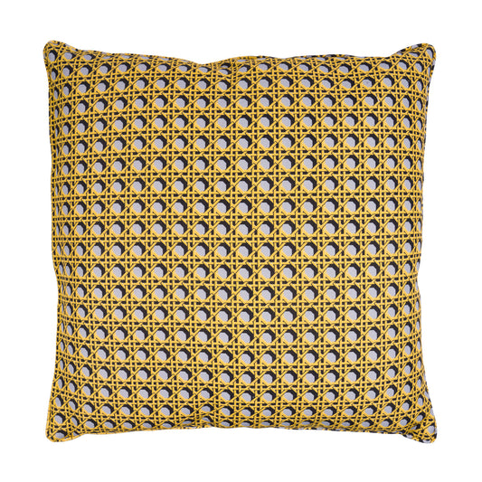 Regency Caning Cushion - Pale Grey