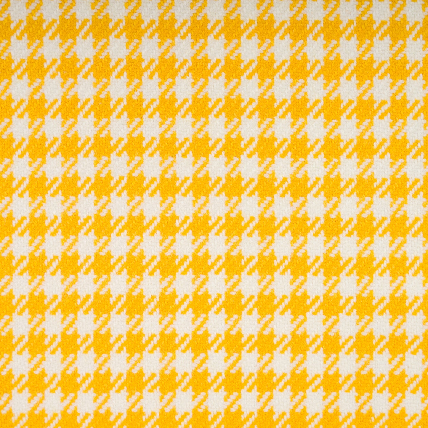 Large Houndstooth Lambswool Cushion - Gold