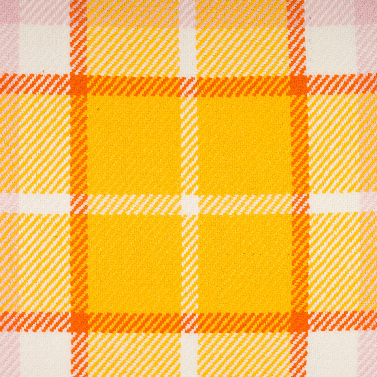 Check Lambswool Cushion - Gold