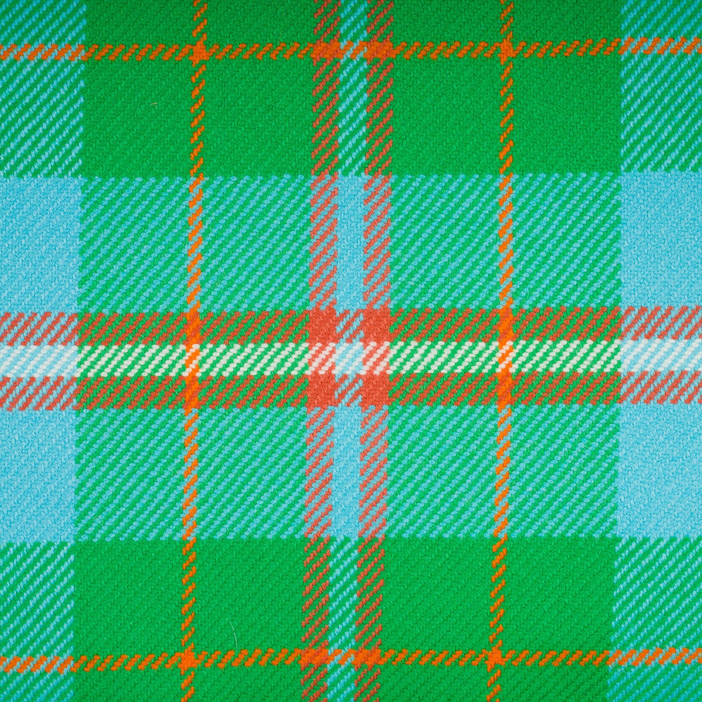 Large Check Lambswool  Cushion - Apple