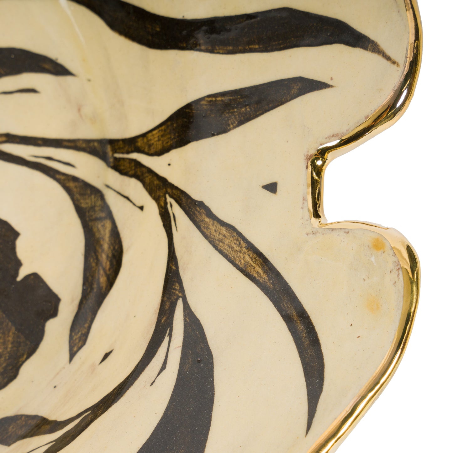 Shaped Floral Lustre Platter