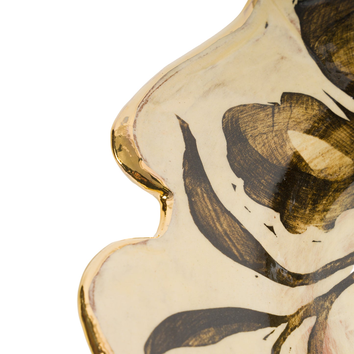 Shaped Floral Lustre Platter