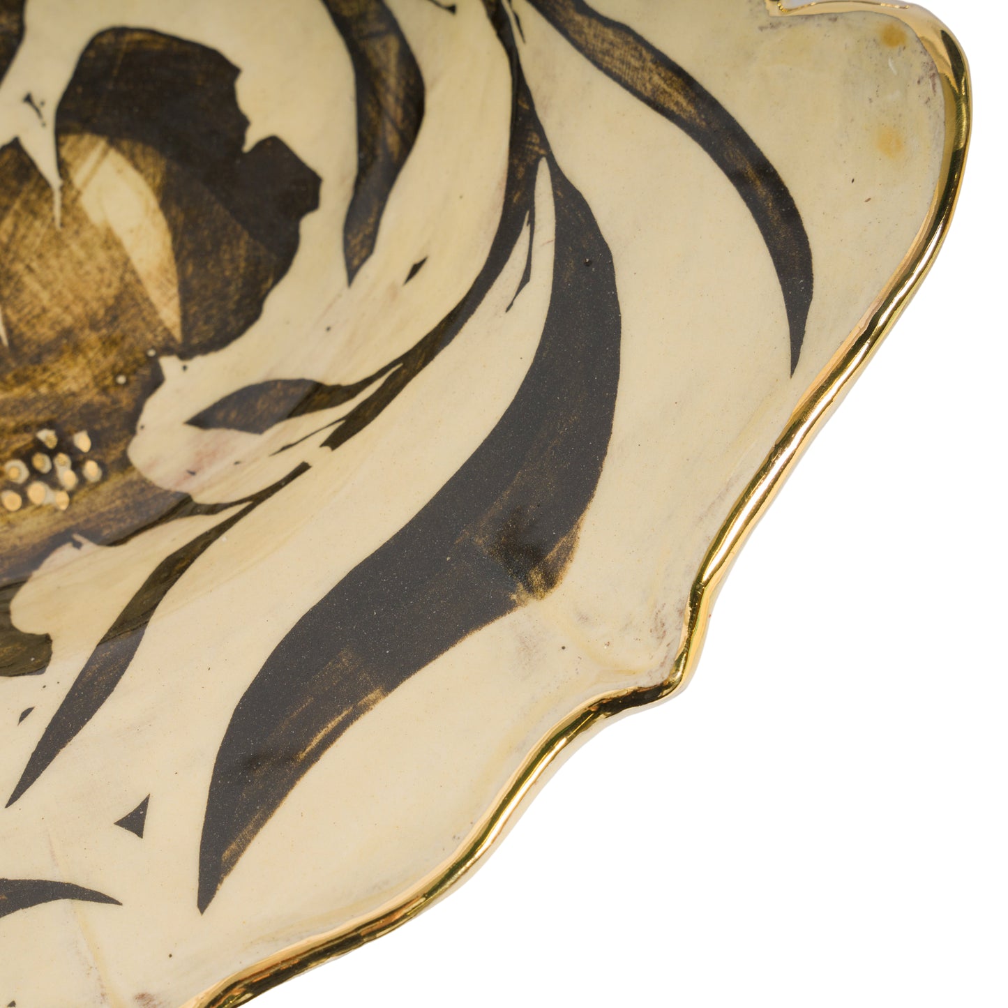 Shaped Floral Lustre Platter