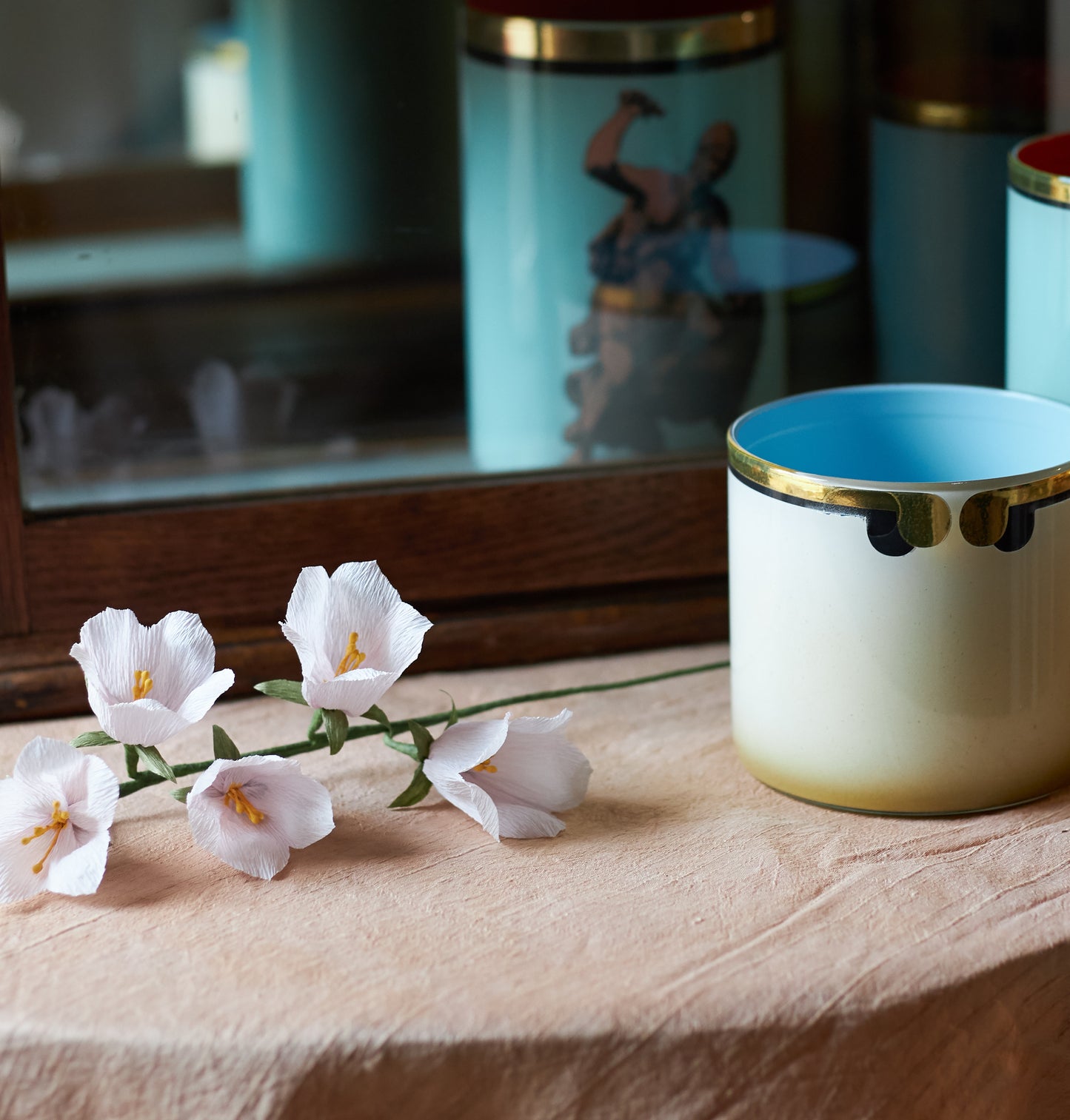 Green Ombre Brush Pot