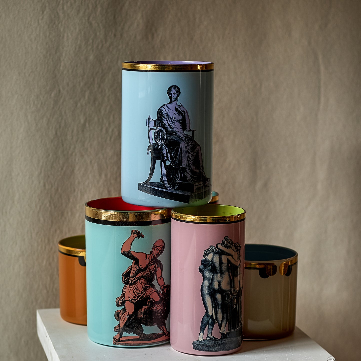 Roman Soldier & Lion Brush Pot - 1st colour edition