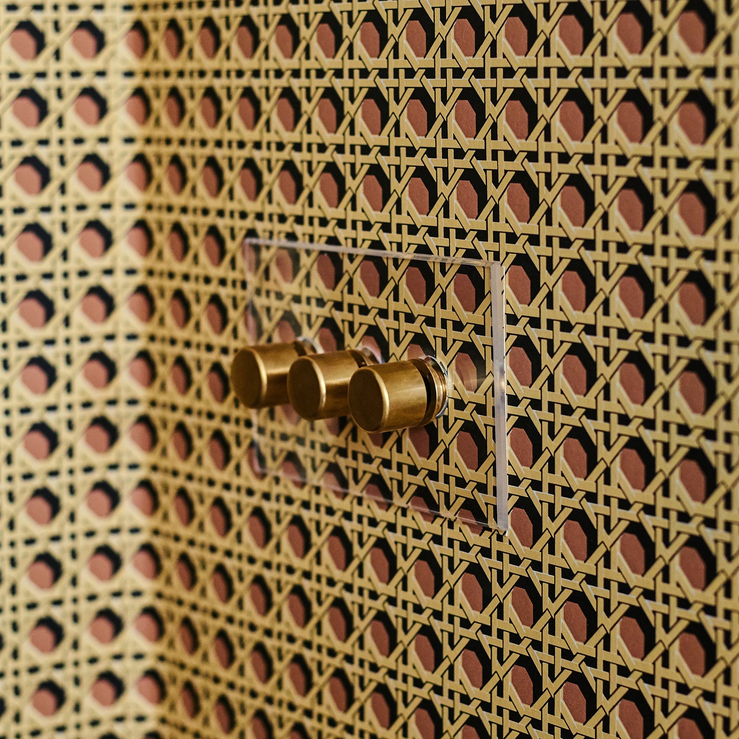 Regency Caning Wallpaper - Jasper Red