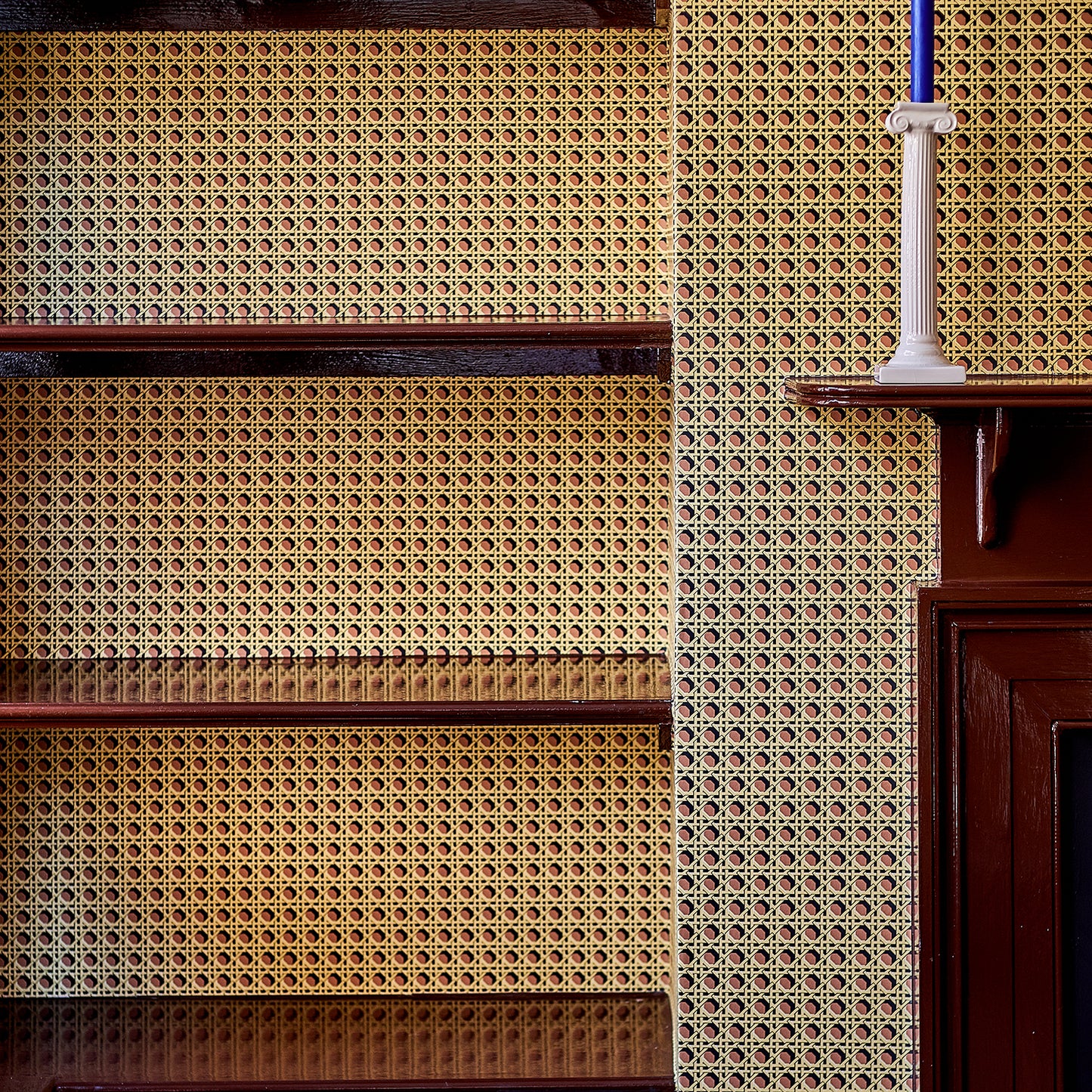 Regency Caning Wallpaper - Jasper Red