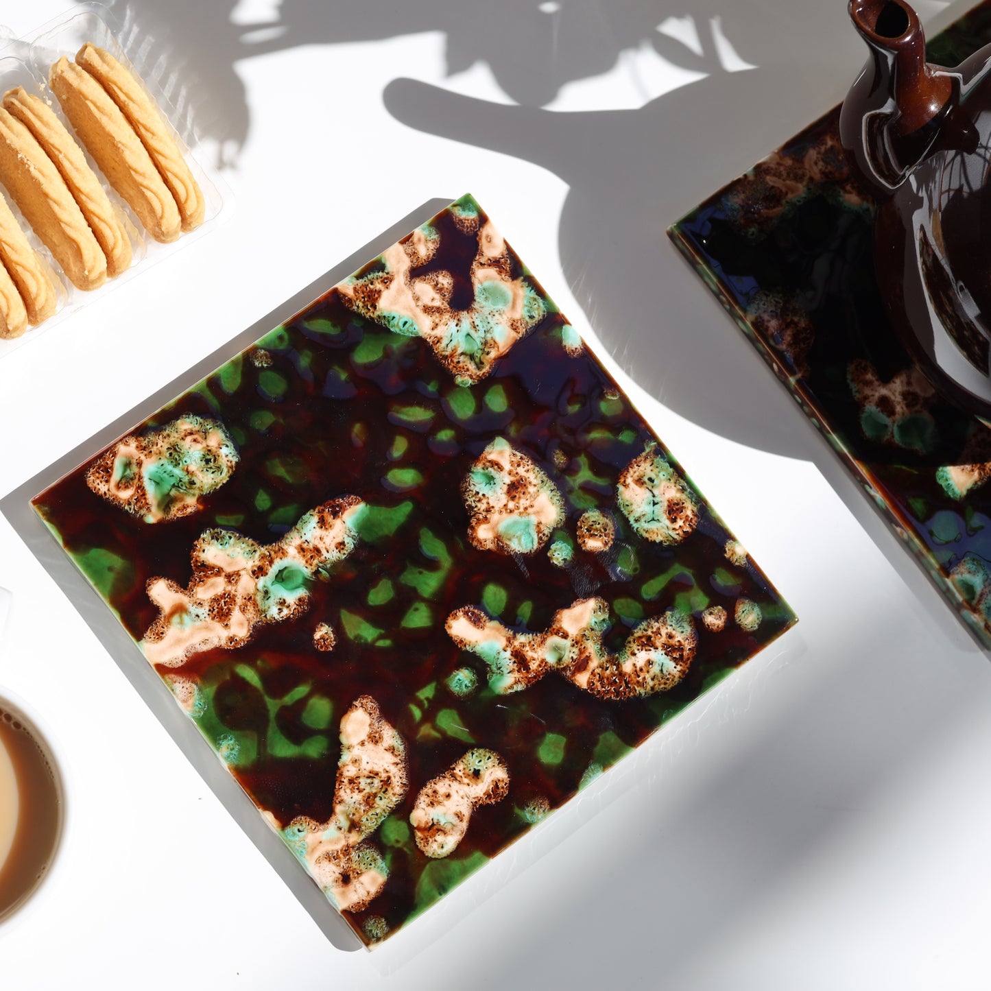 Mottled Earthenware Trivet