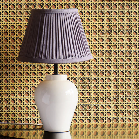 10" Natural Dyed Silk Dupion Lampshade - Lilac