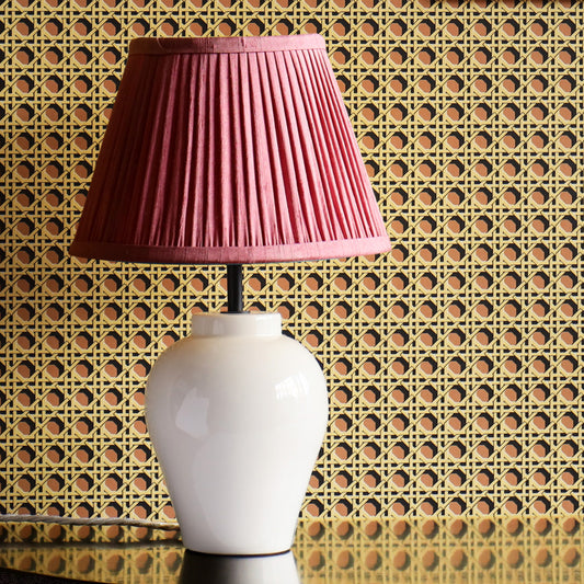 10" Natural Dyed Silk Dupion Lampshade - Pink