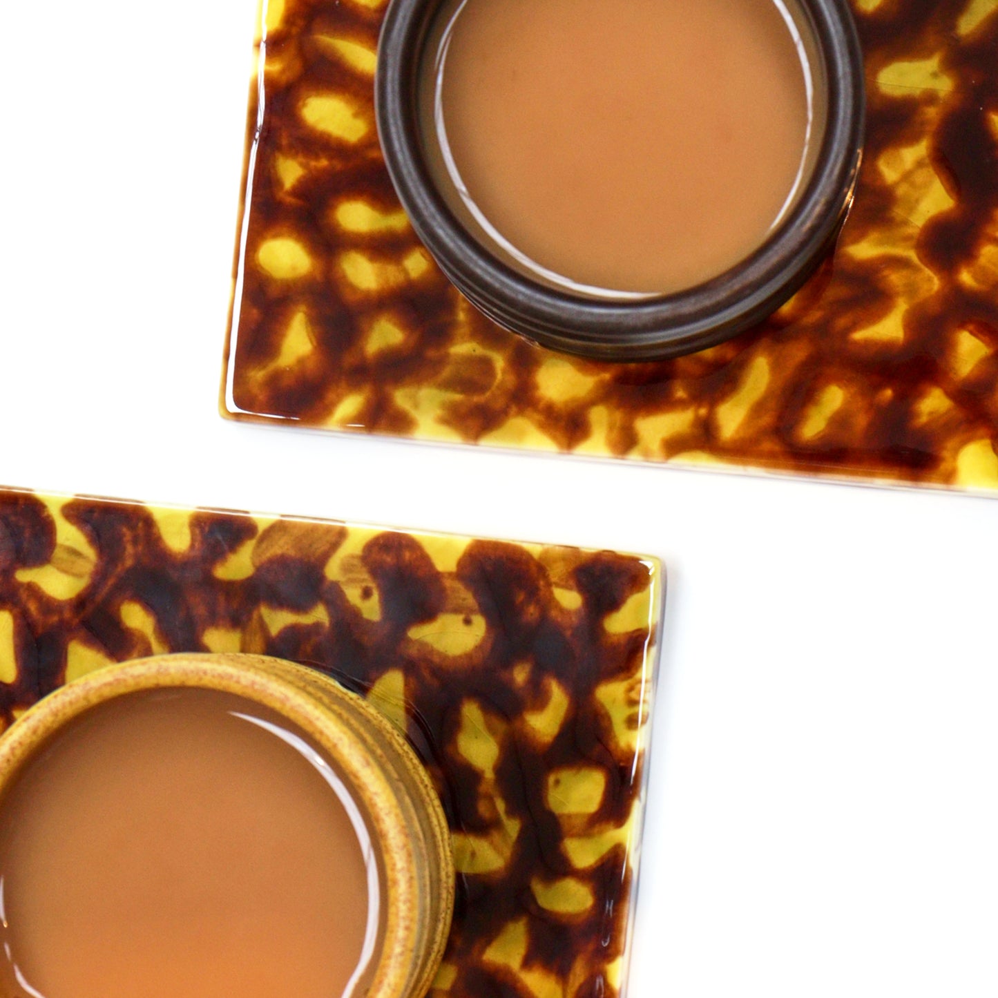 Mottled Tortoiseshell Earthenware Trivet