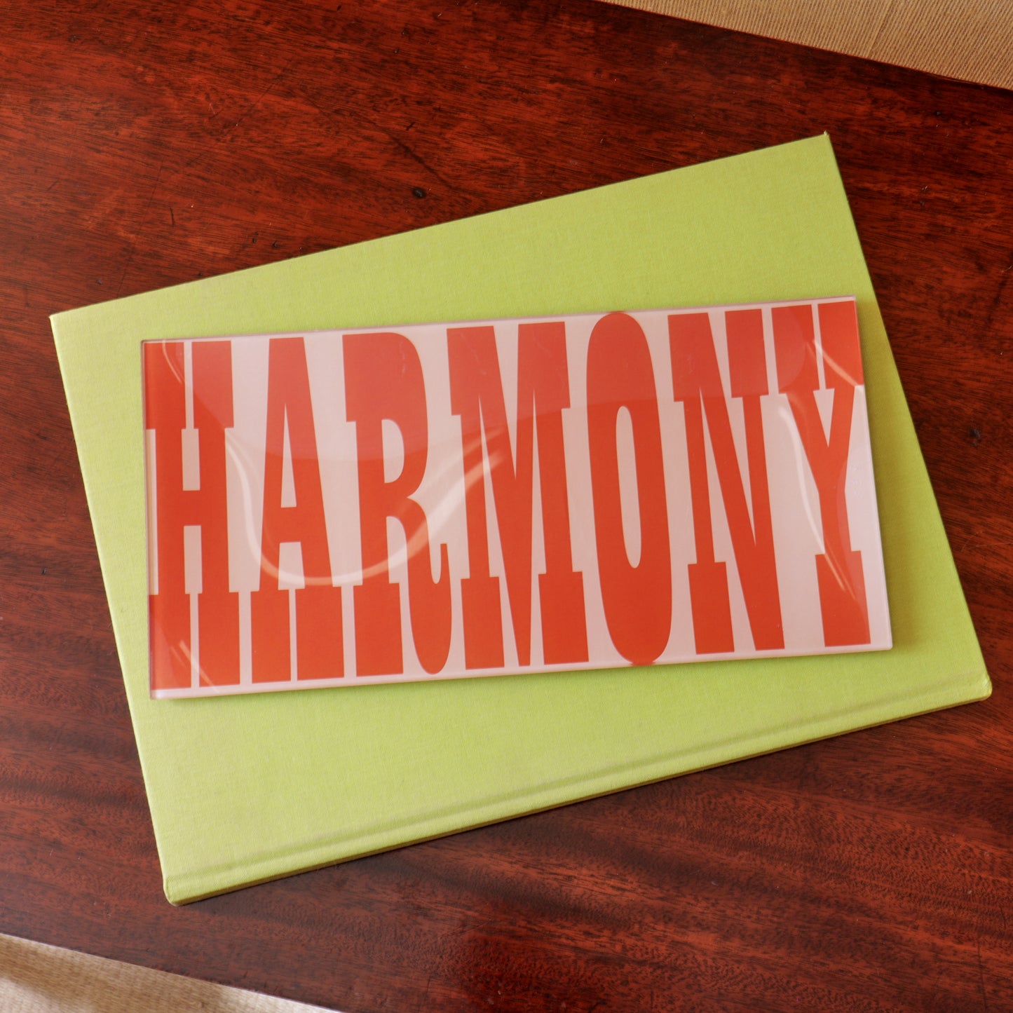 6" x 12" Harmony Decoupage Tray - Peach & Red