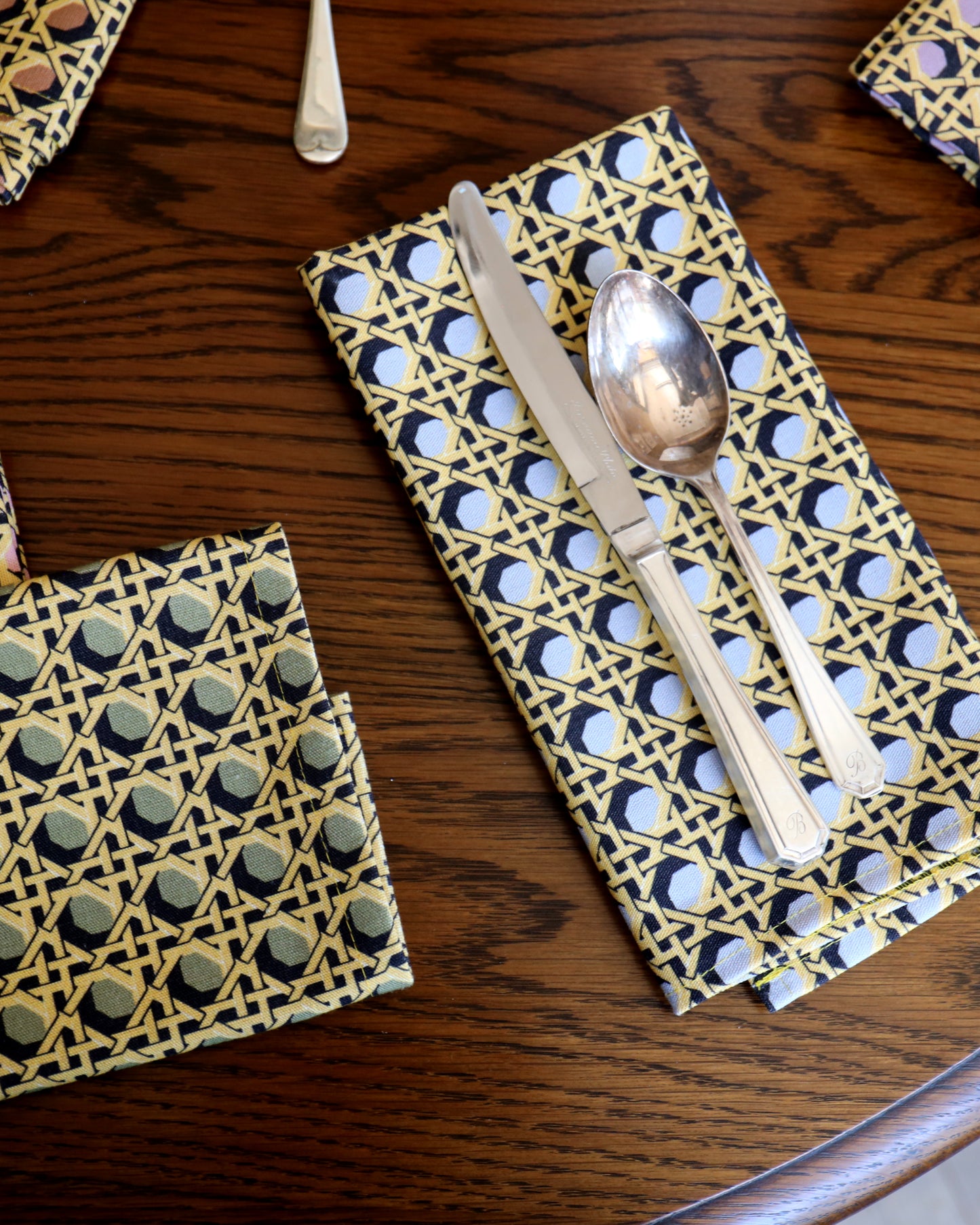 Regency Caning Napkin - Khaki