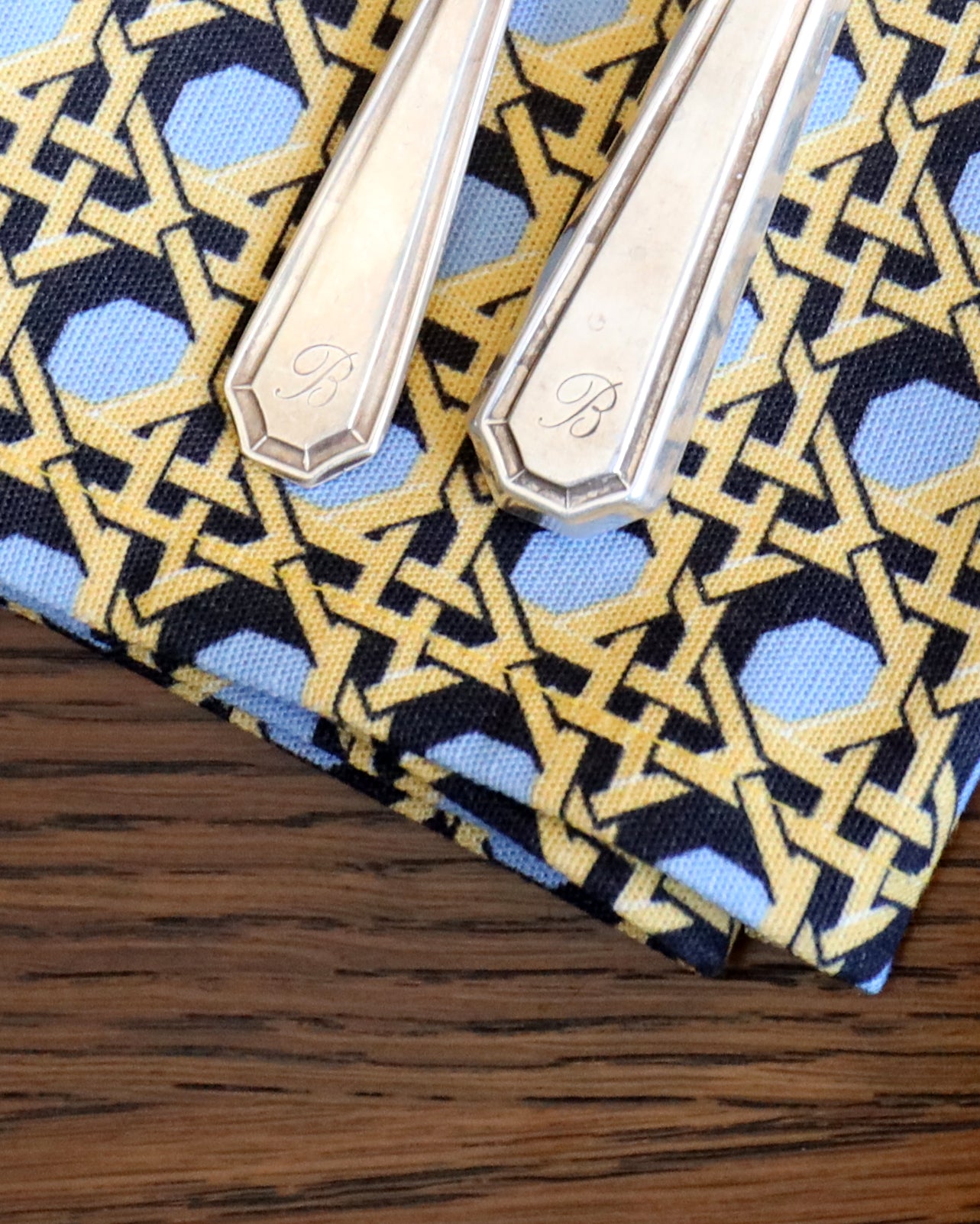 Regency Caning Napkin - Pale Grey