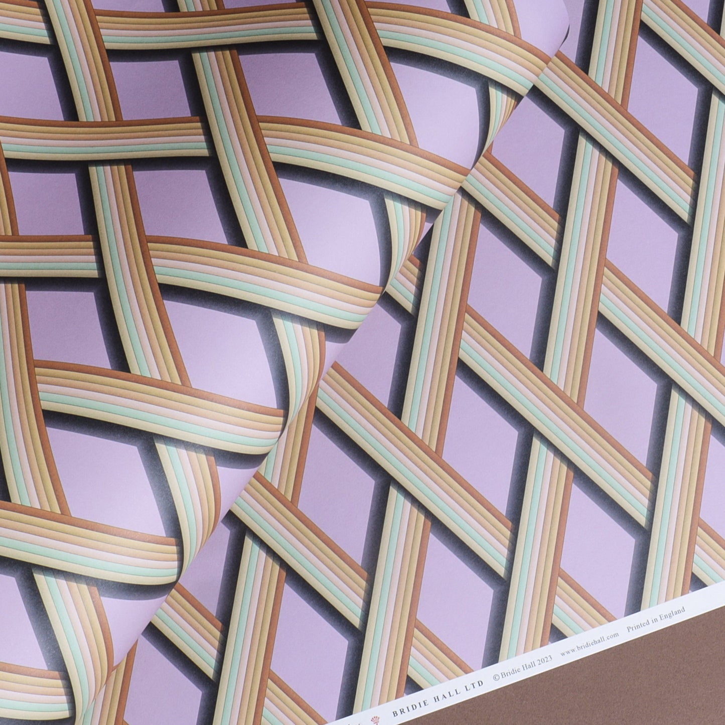 Trellis Work - 5 Sheets Of Mauve Paper