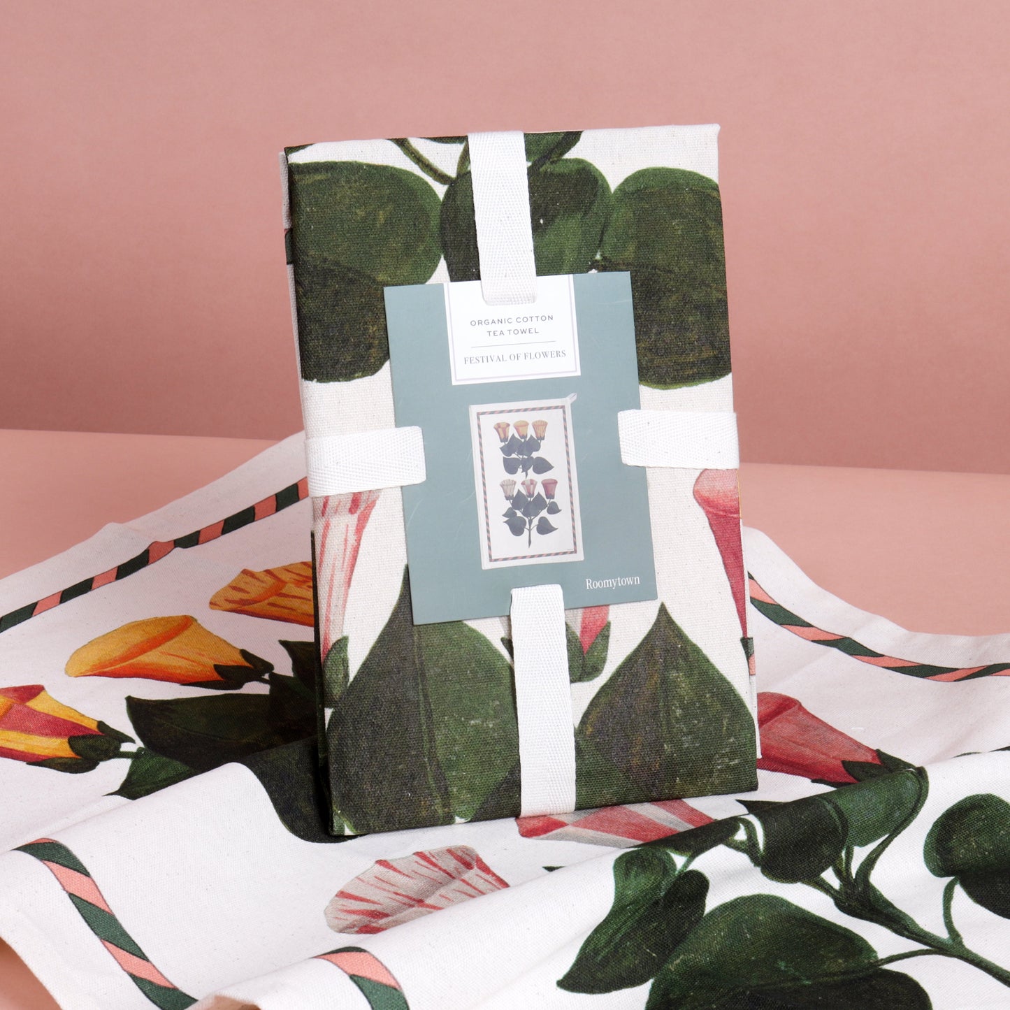 Festival of Flowers Tea Towel