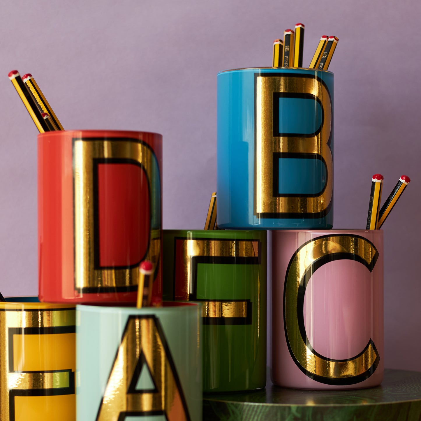 Alphabet Brush Pot - E