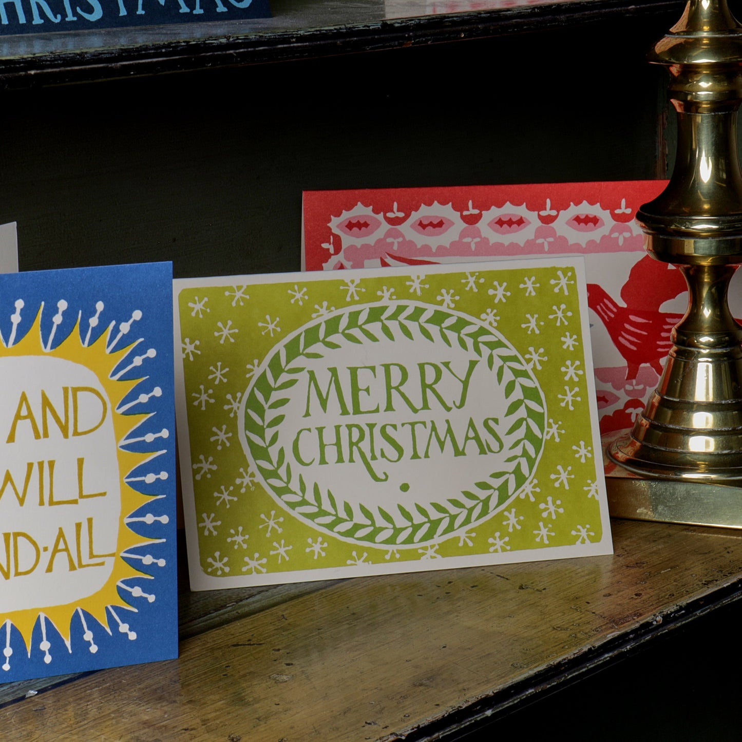 Pack of 10 Christmas Starflower Border Cards