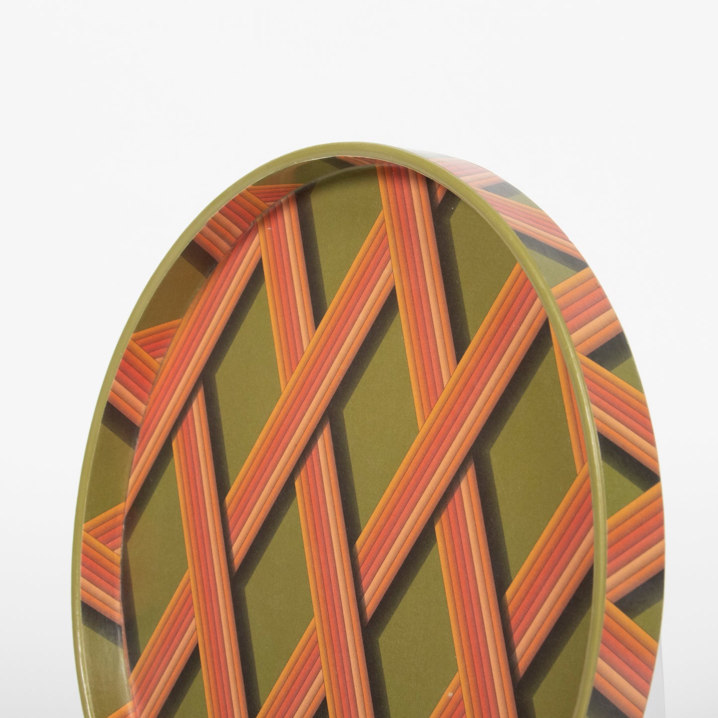 Small Trellis Work Tray - Bright Olive