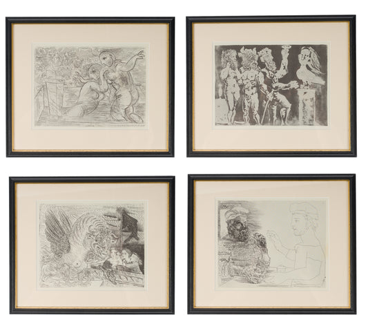 Picasso Vollard Suite 1956 - 4 Framed Landscape Prints