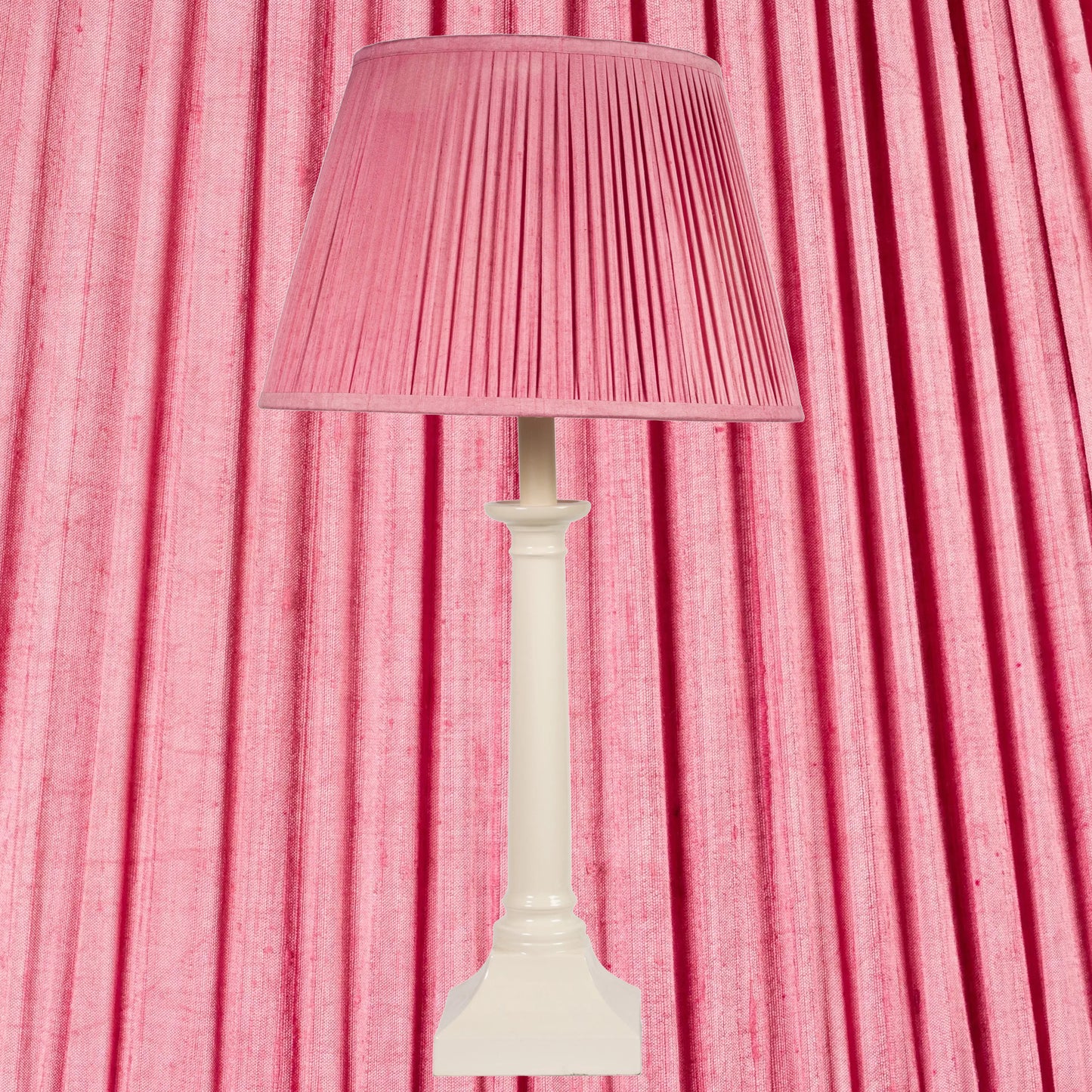 18" Natural Dyed Silk Dupion Lampshade - Pink