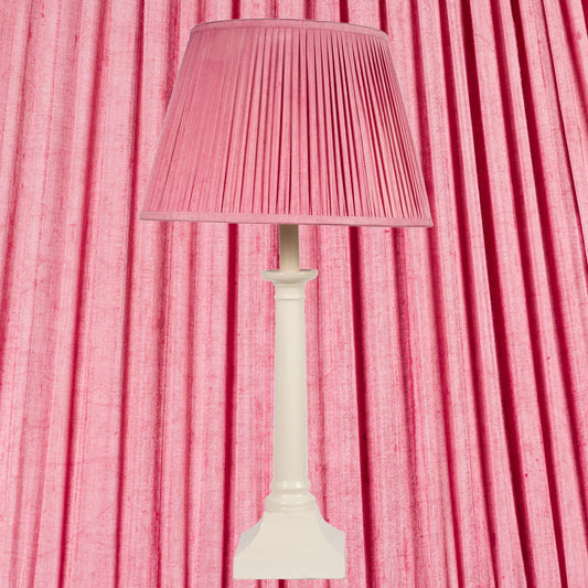 18" Natural Dyed Silk Dupion Lampshade - Pink