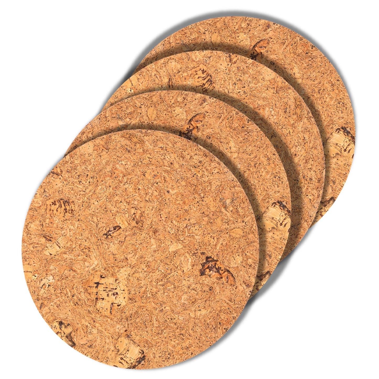 Round Natural Cork Placemat Set of 4 - Natural