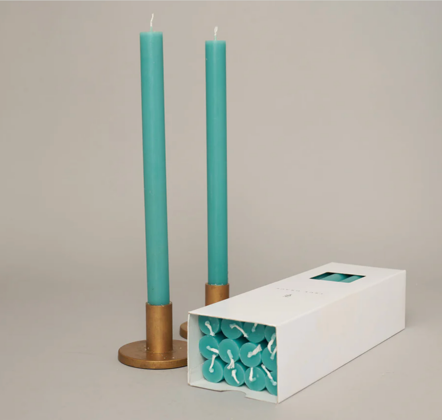 Turquoise Dinner Candle - pack of 12