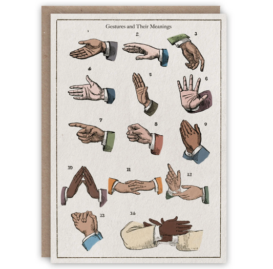 Gestures and Their Meanings - Greeting Card