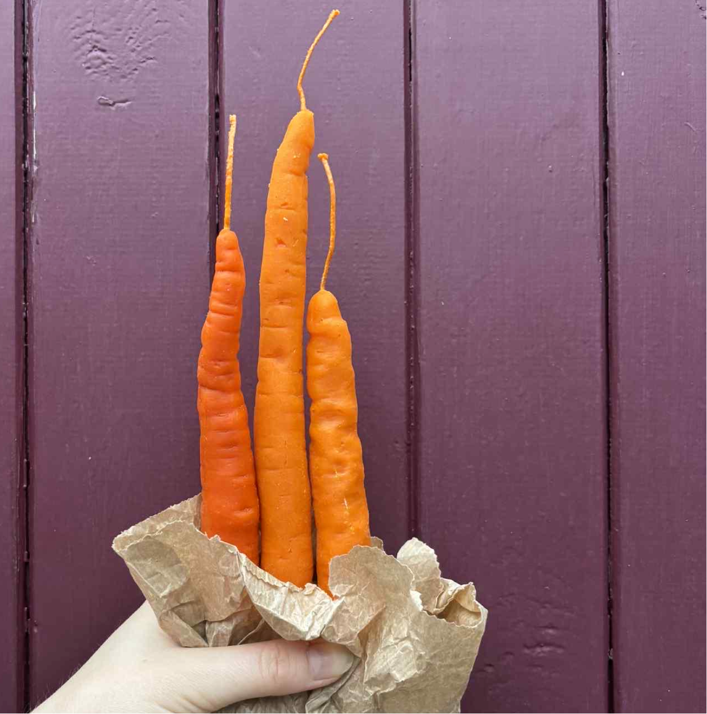 Carrot Dinner Candle