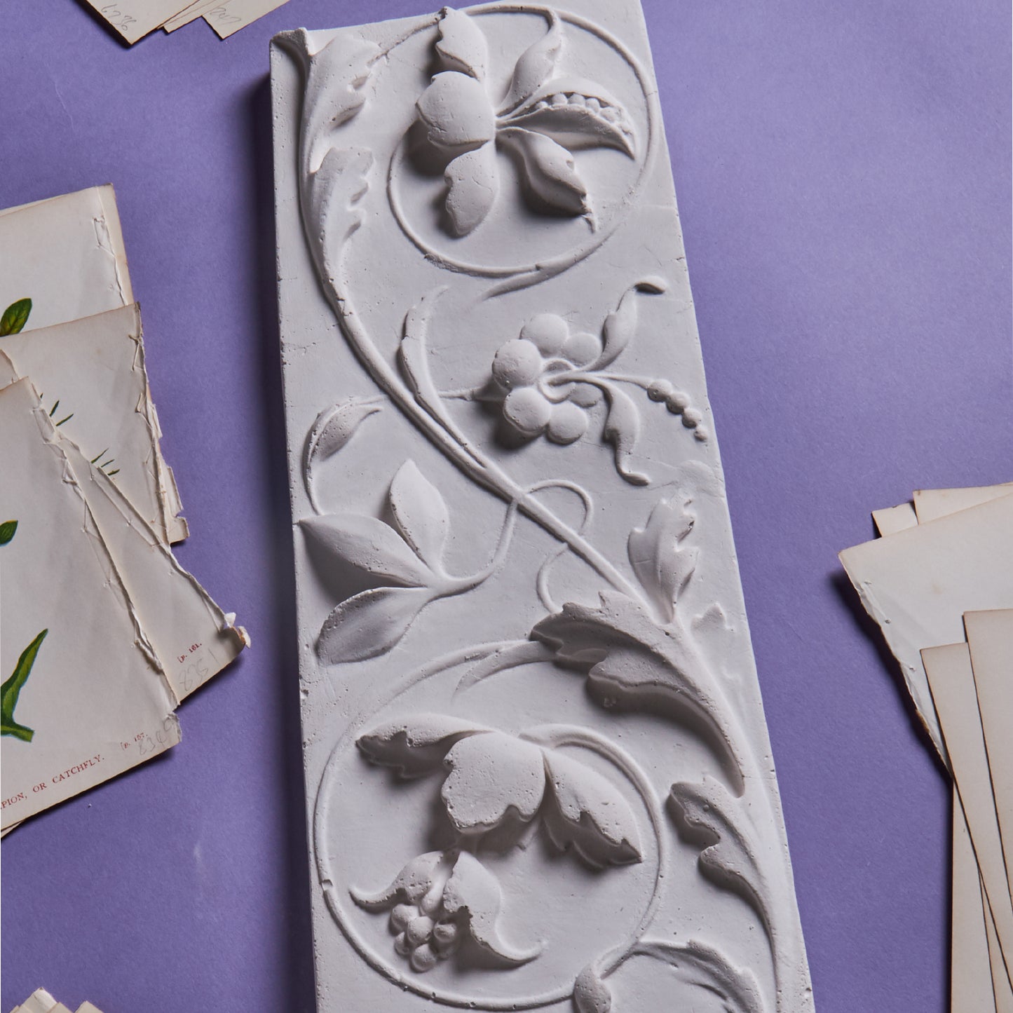 Scrolling Vine Plaster Plaque