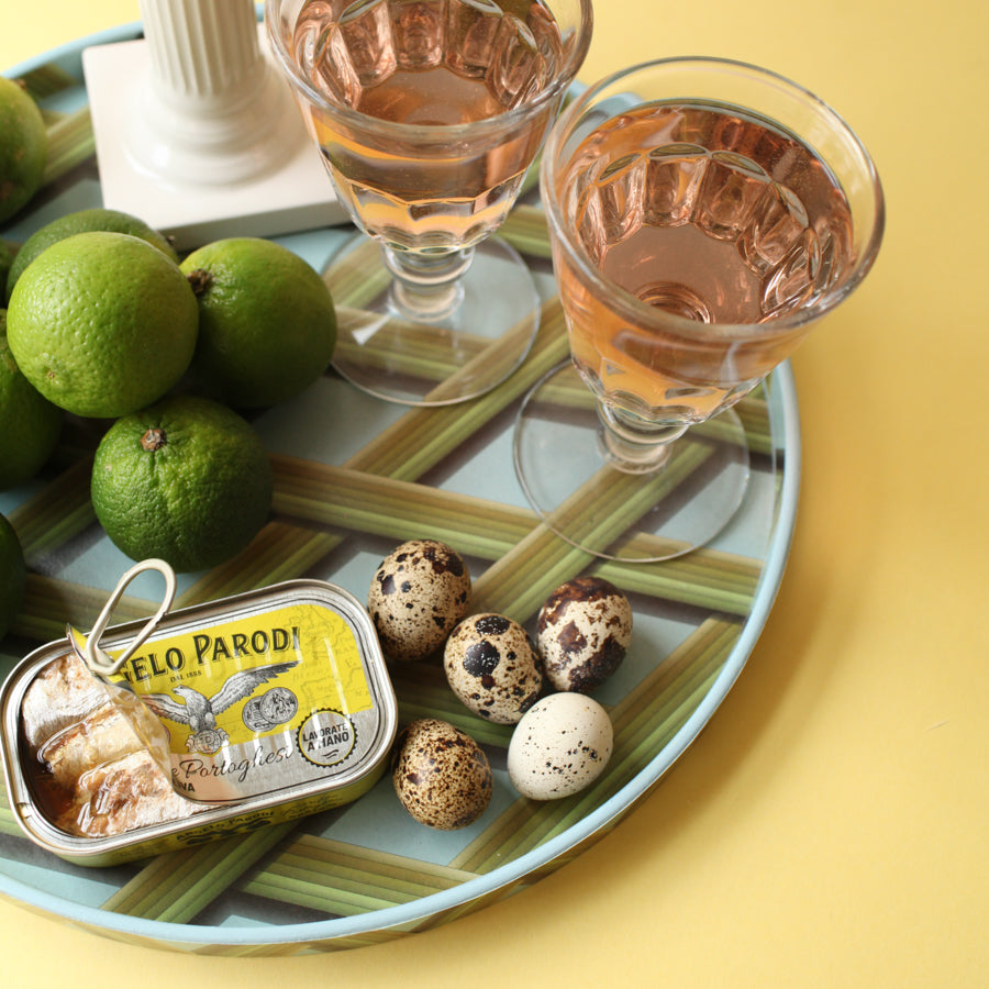 Large Trellis Work Tray - Sky Blue