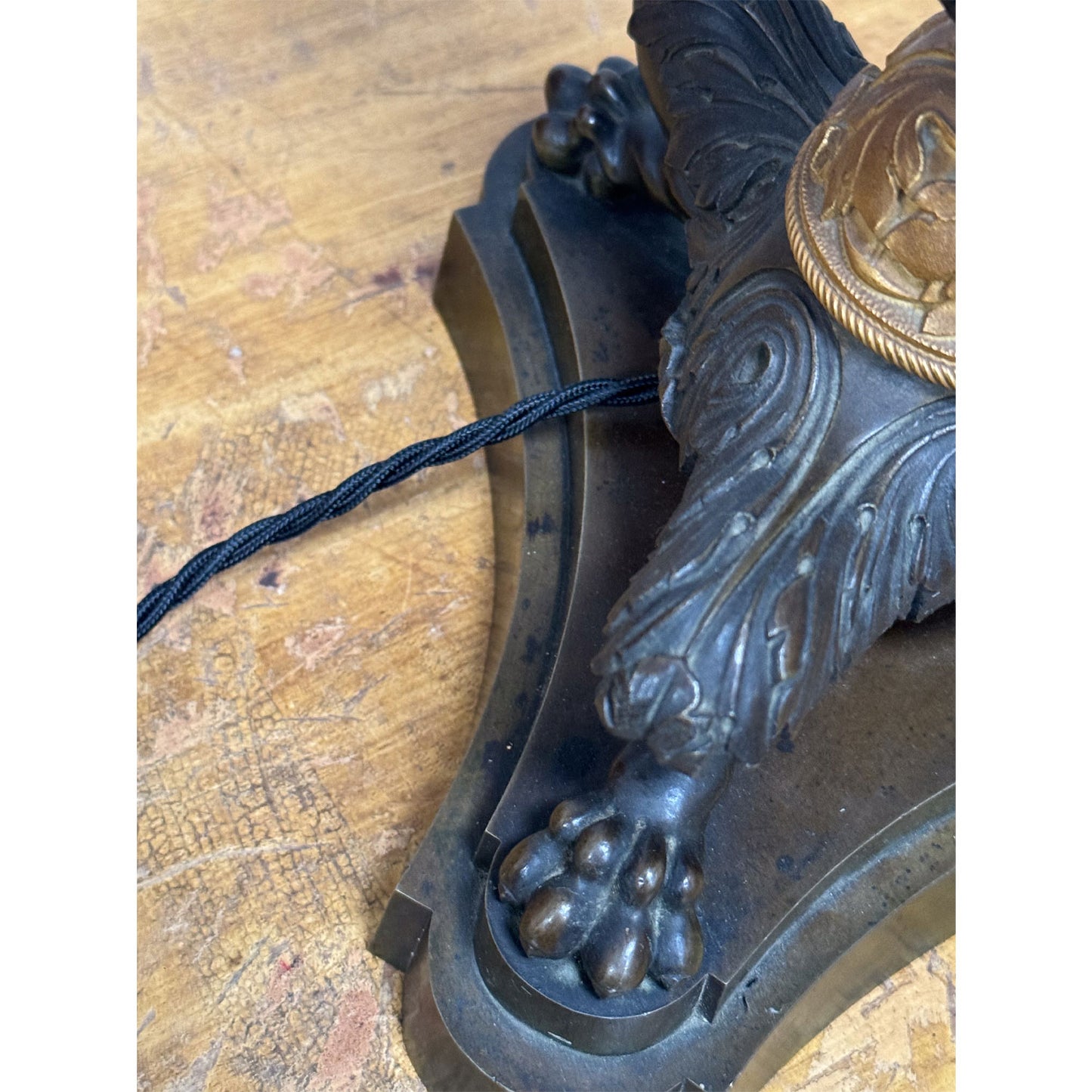 A 19th Century French Empire Bronze Lamp