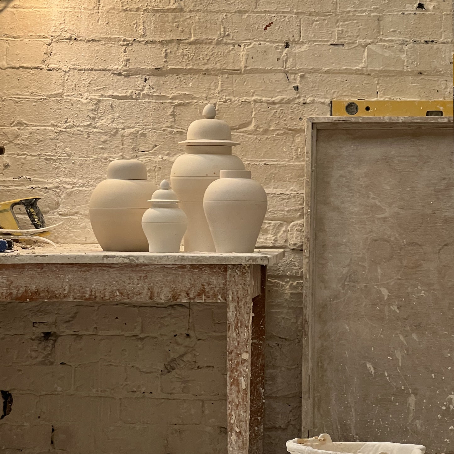 P&H Creamware Temple Jar - Small