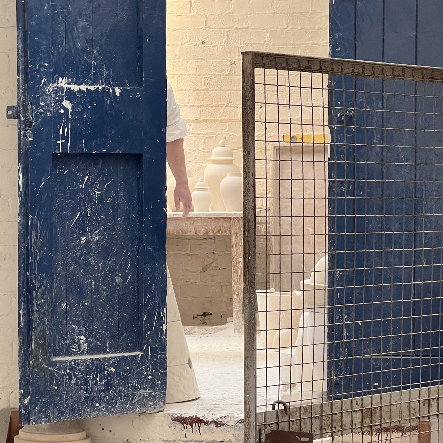 P&H Creamware Temple Jar - Small