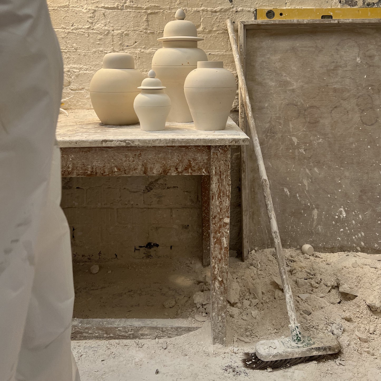 P&H Creamware Temple Jar - Small