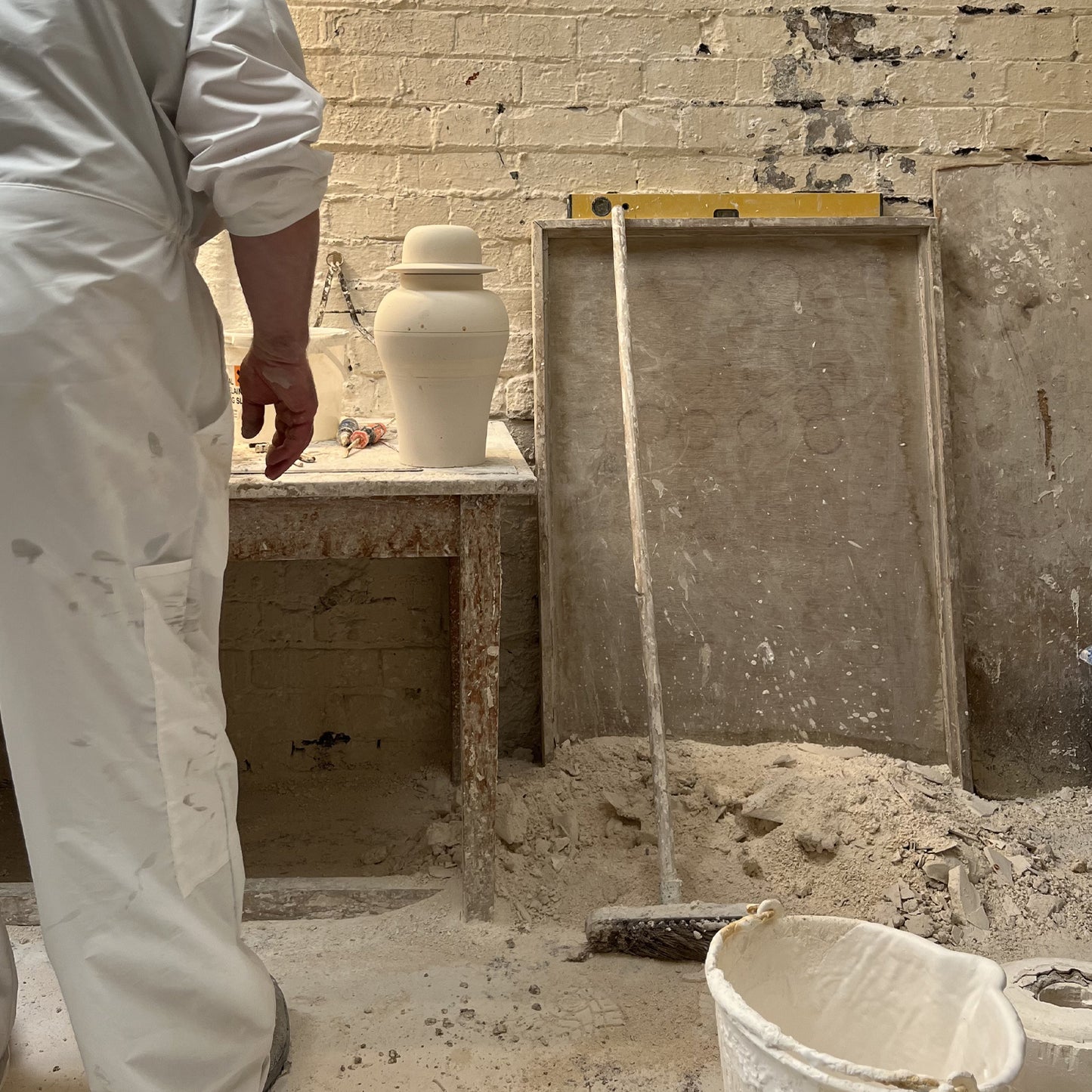 P&H Creamware Temple Jar - Small