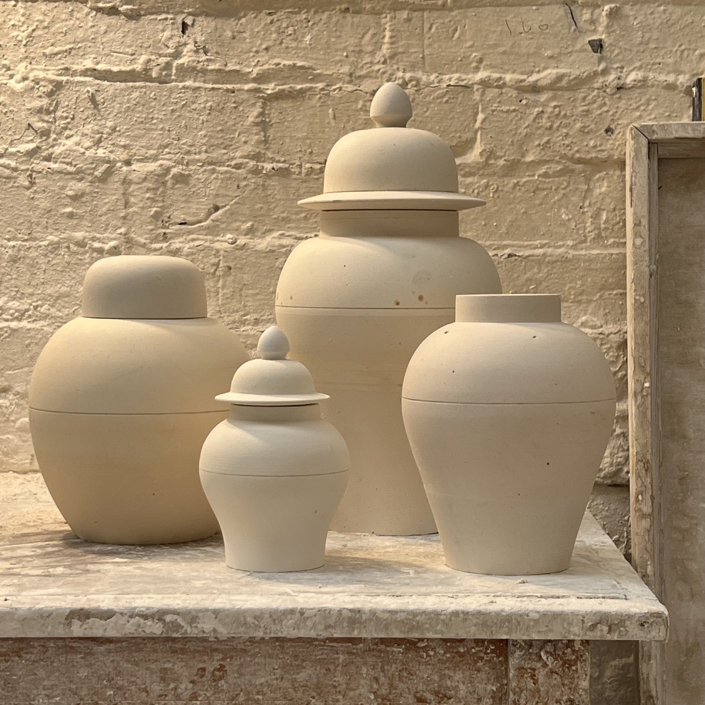 P&H Creamware Temple Jar - Small