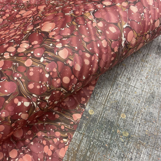 'Vermilio' Printed Marbled Paper