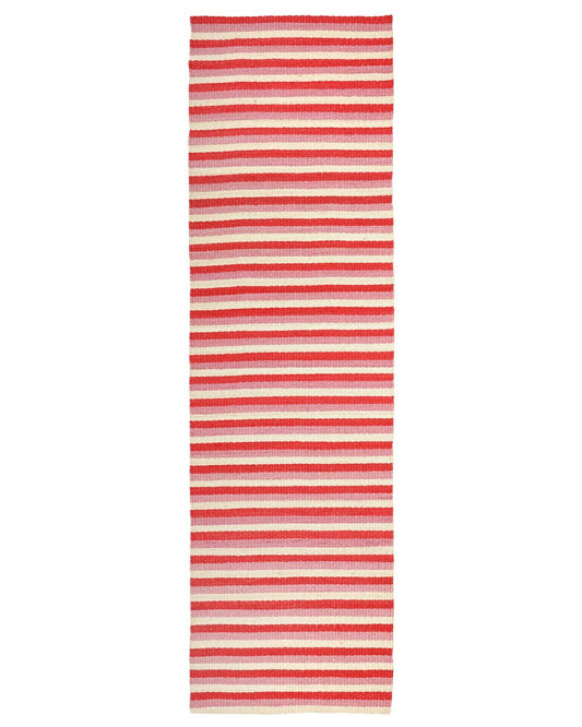 HEKIMA: Red, Vintage Pink & Natural Woven Sisal Runner