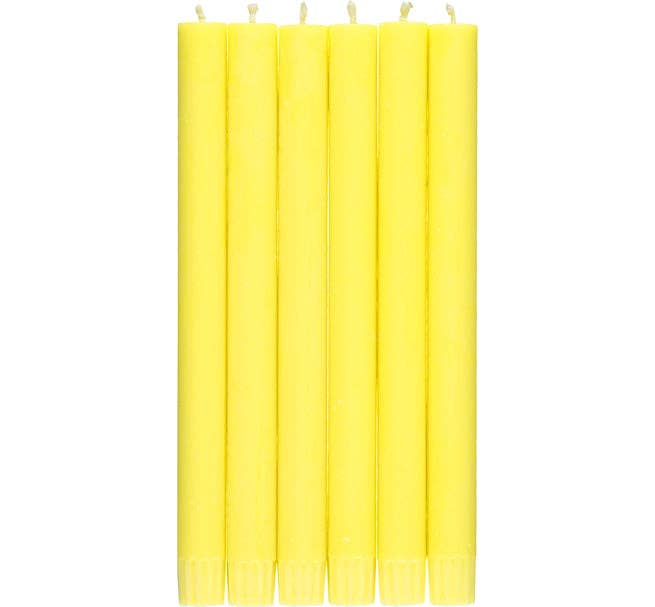 Primrose Yellow Dinner Candles- Pack of 25
