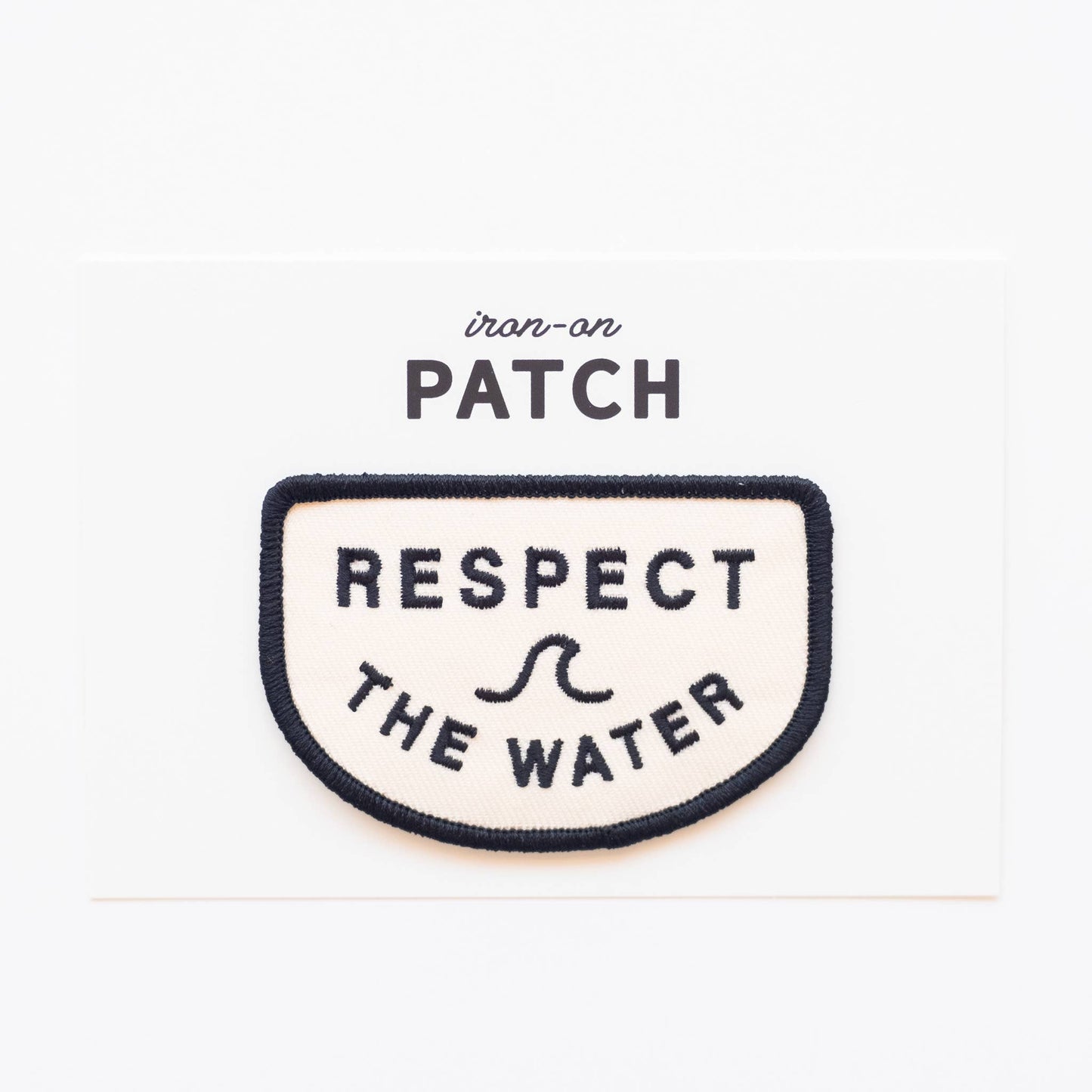 Embroidered 'Respect the Water' Iron-on Patch