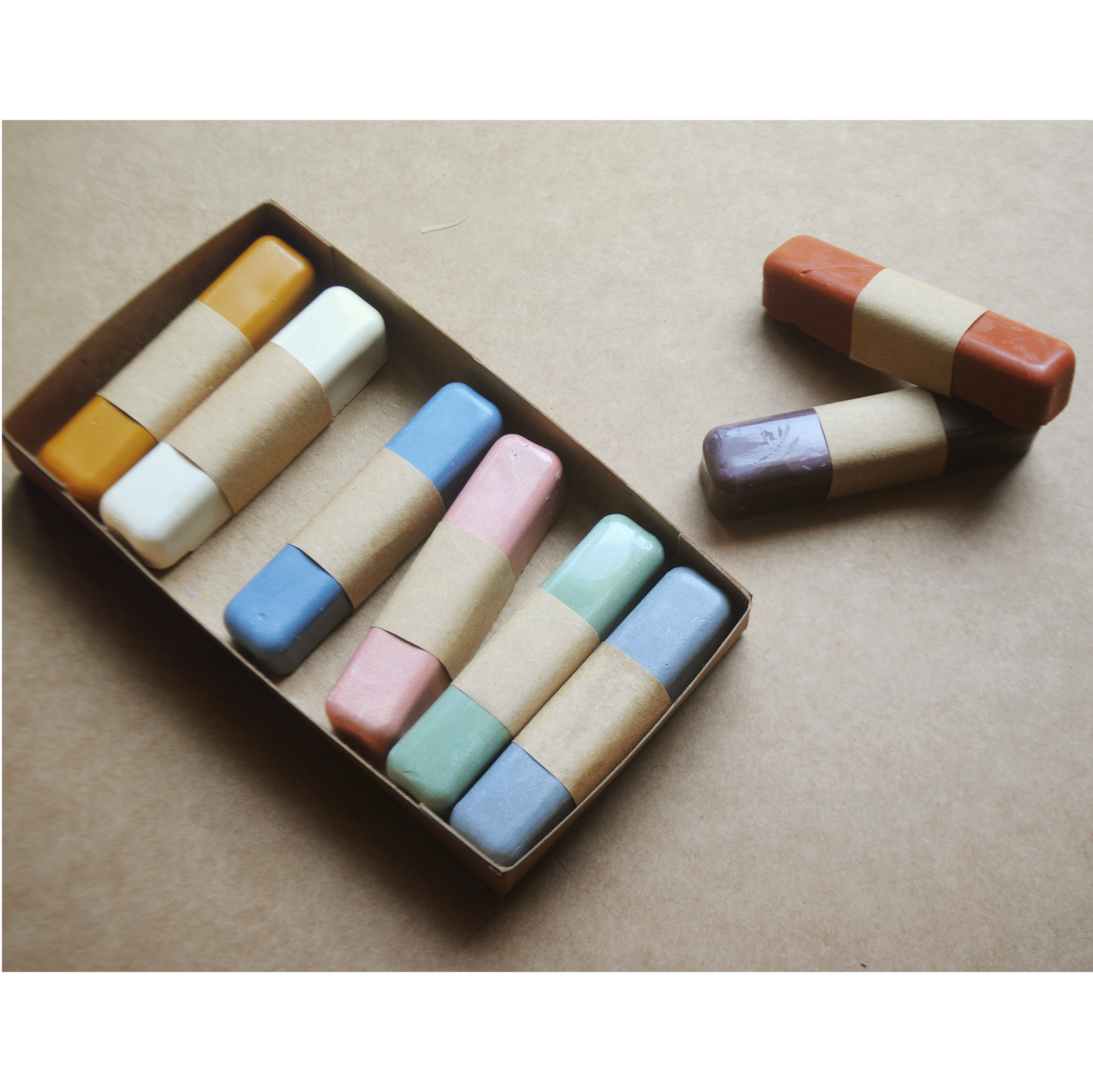 All Natural Beeswax Oil Pastels - Set of 8